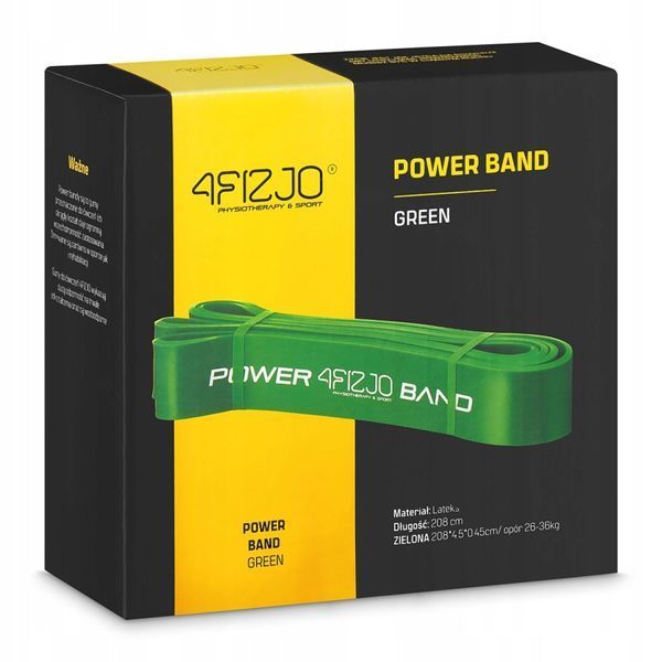 Еспандер-петля 4FIZJO Power Band 45 мм 26-36 кг резина для фітнесу і спорту Green (P-5907222931080) 4FJ1080 фото