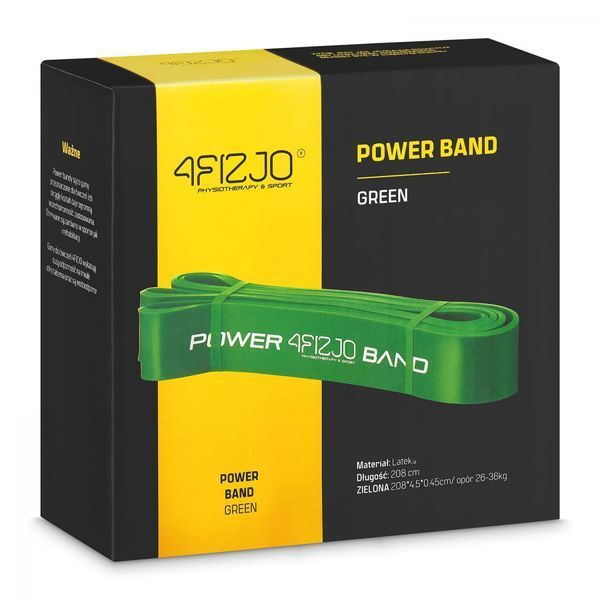 Еспандер-петля 4FIZJO Power Band 45 мм 26-36 кг резина для фітнесу і спорту Green (P-5907222931080) 4FJ1080 фото