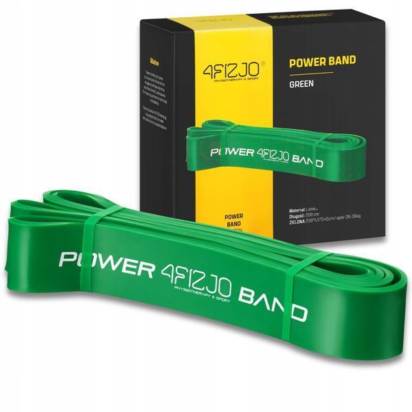 Еспандер-петля 4FIZJO Power Band 45 мм 26-36 кг резина для фітнесу і спорту Green (P-5907222931080) 4FJ1080 фото