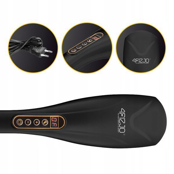 Ручний вібраційний масажер для тіла 4FIZJO Long Stick 7 в 1 Black (P-5907739319142) 4FJ0556 фото