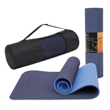 Килимок спортивний Cornix TPE 183 x 61 x 1 см для йоги та фітнесу XR-0092 Blue/Sky Blue XR-0092 фото