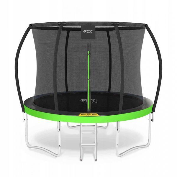 Батут із внутрішньою сіткою 4FIZJO PRO 10FT 312 см Black/Green (P-5907739314178) 4FJ0365 фото