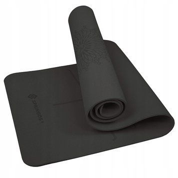 Коврик (мат) для йоги та фітнесу Springos TPE 6 мм YG0016 Black YG0016 фото