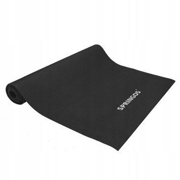 Коврик (мат) для йоги та фітнесу Springos PVC 4 мм YG0034 Black YG0034 фото