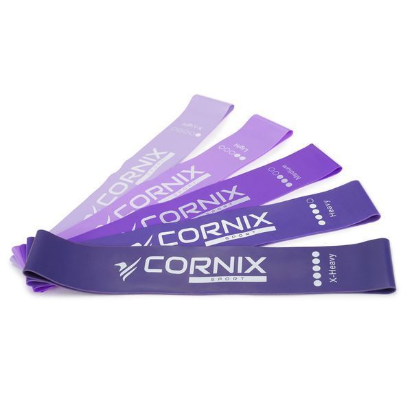Резинки для фітнесу Cornix Mini Power Band набір 5 шт 1-20 кг XR-0253 XR-0253 фото