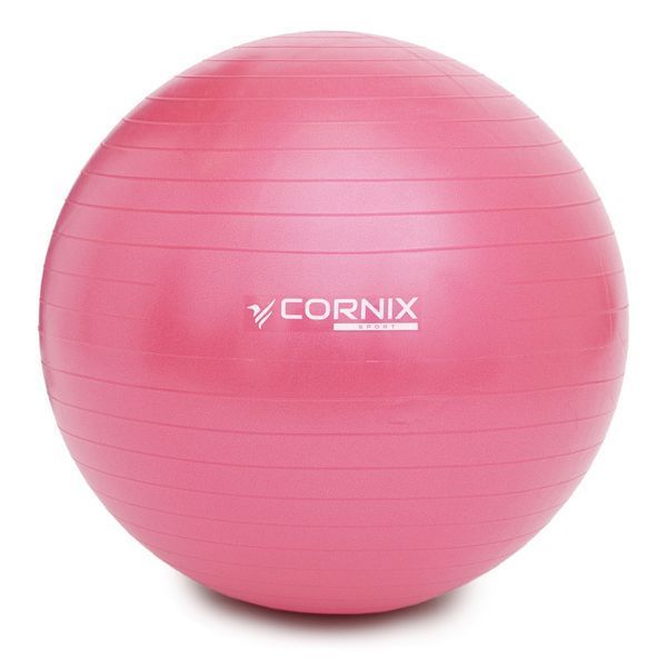 М'яч для фітнесу (фітбол) Cornix 55 см Anti-Burst XR-0017 Pink XR-0017 фото