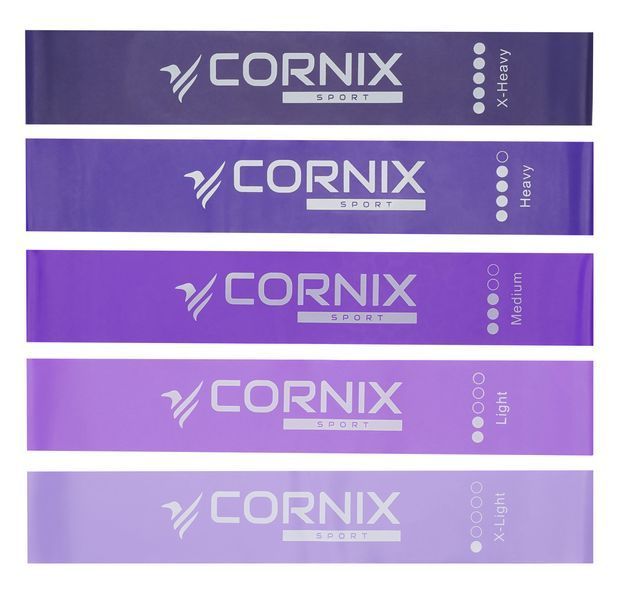 Резинки для фітнесу Cornix Mini Power Band набір 5 шт 1-20 кг XR-0253 XR-0253 фото