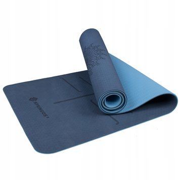 Коврик (мат) для йоги та фітнесу Springos TPE 6 мм YG0012 Blue/Sky Blue YG0012 фото
