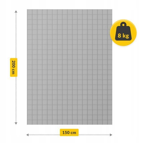 Ковдра важка (обтяжена) 4FIZJO 8 кг 150 x 200 см Grey (P-5907739319791) P-5907739319791 фото