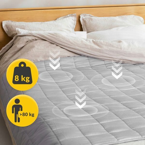 Ковдра важка (обтяжена) 4FIZJO 8 кг 150 x 200 см Grey (P-5907739319791) P-5907739319791 фото