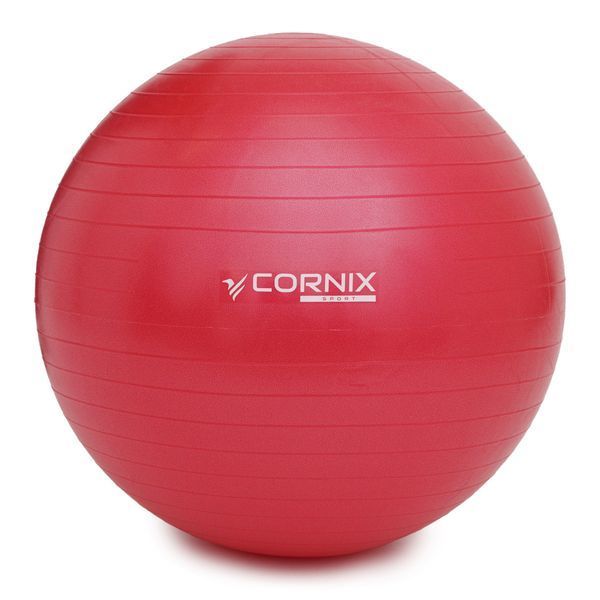 М'яч для фітнесу (фітбол) 4FIZJO 55 см Anti-Burst Red (P-5907222931509) XR-0018 фото