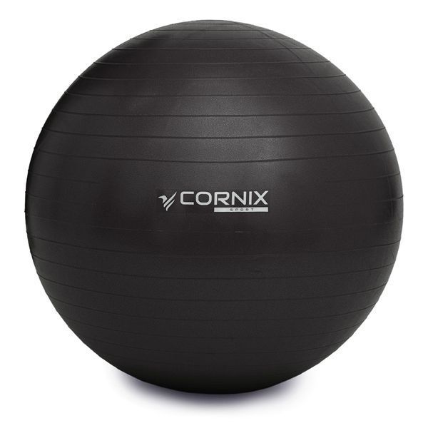 М'яч для фітнесу (фітбол) Cornix 85 см Anti-Burst XR-0260 Black XR-0260 фото