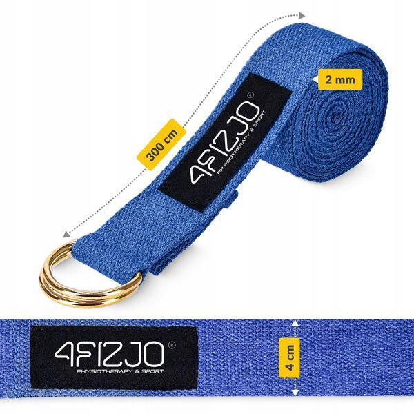 Ремінь для йоги 4FIZJO 300 см Blue (P-5907739318435) P-5907739318435 фото