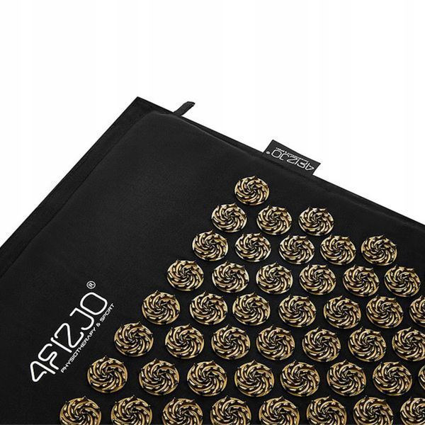 Килимок акупунктурний з подушкою 4FIZJO Ergo Mat XL Аплікатор Кузнєцова Black/Gold (P-5907739313843) 4FJ0383 фото