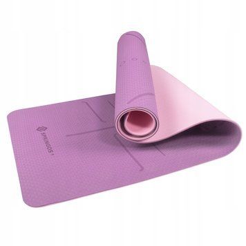 Коврик (мат) для йоги та фітнесу Springos TPE 6 мм YG0015 Purple/Pink YG0015 фото