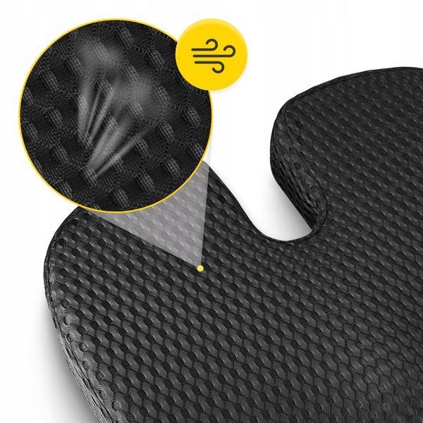 Ортопедична подушка 4FIZJO для сидіння 35 x 45 x 7 см Black (P-5907739318794) P-5907739318794 фото
