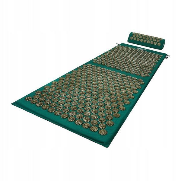 Килимок акупунктурний з валиком 4FIZJO Classic Mat XL Аплікатор Кузнєцова Navy Green/Gold (P-5907739313317) 4FJ0289 фото