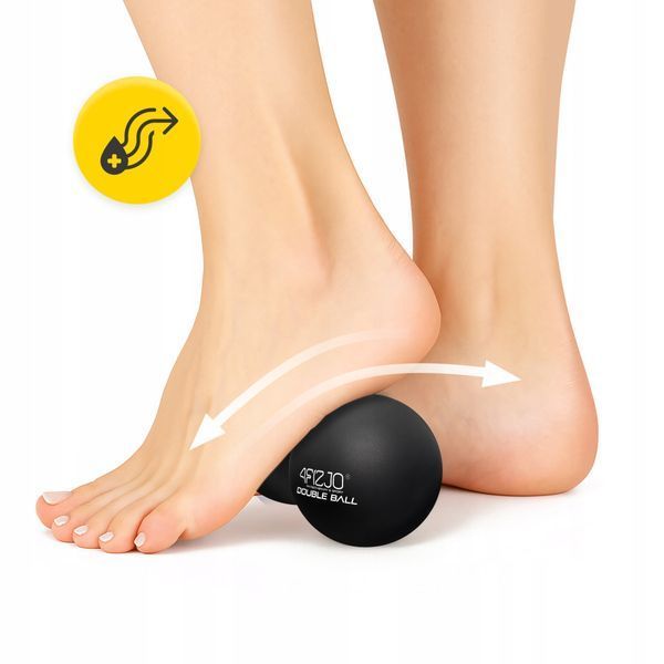 Масажний м'яч подвійний 4FIZJO Lacrosse Double Ball 6.5 x 13.5 см Black (P-5907222931226) P-5907222931226 фото