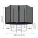 Батут із зовнішньою сіткою Springos 8FT 245 см TP0001 Black TP0001 фото 3