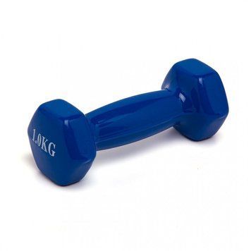 Гантель для фітнесу вінілова IVN 1кг синя IV-1KG8626B фото