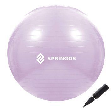 М'яч для фітнесу (фітбол) Springos 65 см Anti-Burst FB0011 Violet FB0011 фото