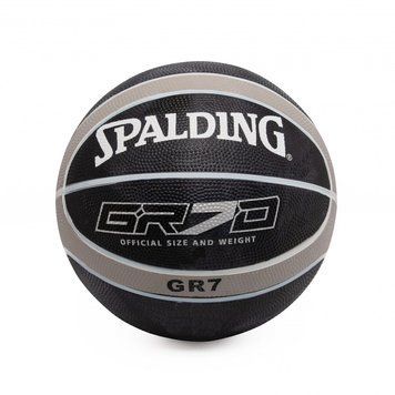 М'яч баскетбольний гумовий Spalding №7 чорний IV-7865SPABK фото