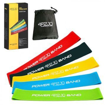 Резинки для фітнесу 4FIZJO Mini Power Band набір 5 шт 1-20 кг Mix (P-5907222931110) 4FJ1110 фото