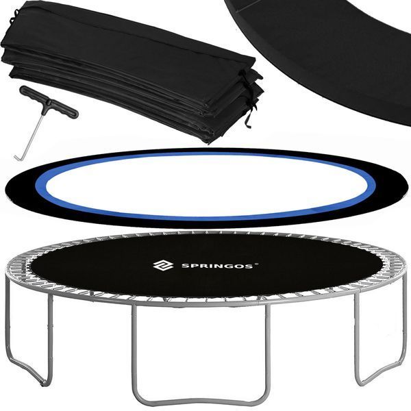 Батут із зовнішньою сіткою Springos 10FT 305 см TP0002 Black TP0002 фото