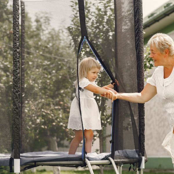 Батут із зовнішньою сіткою Springos 10FT 305 см TP0002 Black TP0002 фото