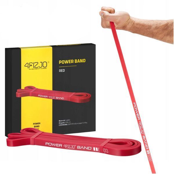 Еспандер-петля 4FIZJO Power Band 13 мм 6-10 кг резина для фітнесу і спорту Red (P-5907222931059) 4FJ1059 фото