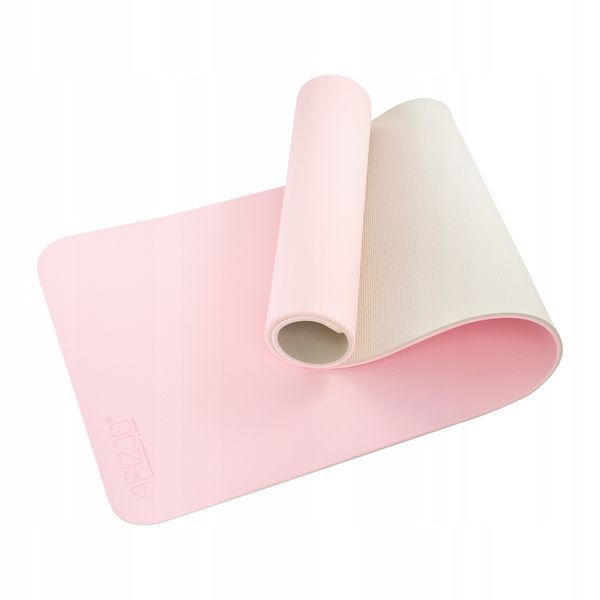 Килимок (мат) спортивний 4FIZJO TPE 180 x 60 x 1 см для йоги та фітнесу Pink/Grey (P-5907739311900) 4FJ0200 фото