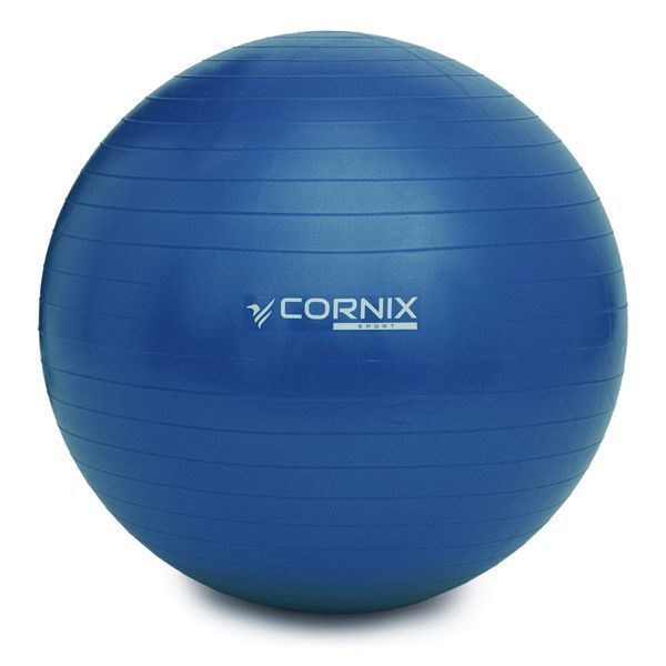 М'яч для фітнесу (фітбол) Cornix 75 см Anti-Burst XR-0025 Blue XR-0025 фото