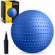 М'яч для фітнесу (фітбол) 4FIZJO 65 см масажний Anti-Burst Blue (P-5905973400213) P-5905973400213 фото 1