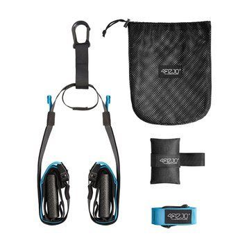 Петлі для функціонального тренінгу 4FIZJO підвісна система Black/Sky Blue (P-5907739311016) 4FJ0092 фото