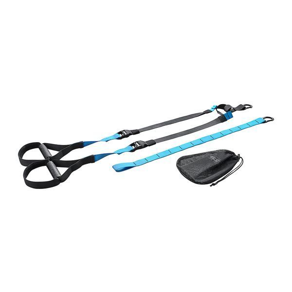 Петлі для функціонального тренінгу 4FIZJO TRX Black/Sky Blue (P-5907739311016) 4FJ0092 фото
