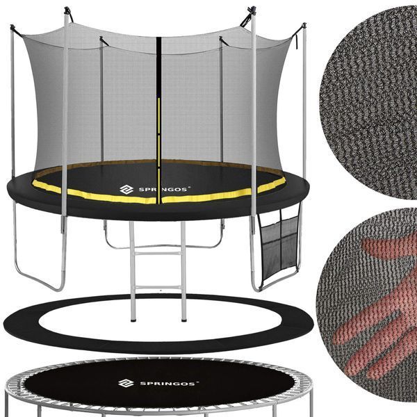 Батут із внутрішньою сіткою Springos 10FT 305 см TP0006 Black TP0006 фото