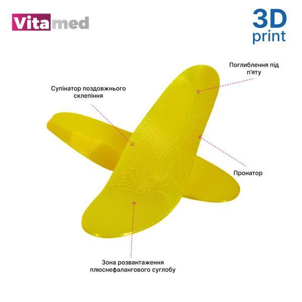 Індивідуальні ортопедичні устілки Vitamed Premium 3D Print Grey (Україна/Італія) Premium3D_сіра/40 фото
