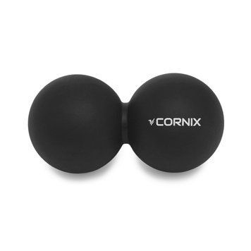 Масажний м'яч Cornix Lacrosse DuoBall 6.3 x 12.6 см XR-0113 Black XR-0113 фото