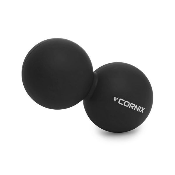 Масажний м'яч Cornix Lacrosse DuoBall 6.3 x 12.6 см XR-0113 Black XR-0113 фото