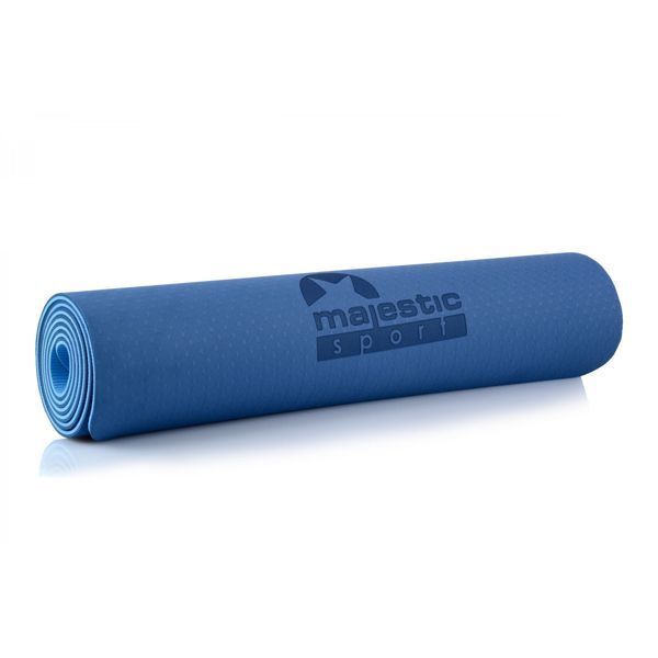 Килимок спортивний Majestic Sport TPE 6 мм для йоги та фітнесу GVT5010/B Blue/Sky Blue GVT5010/B фото