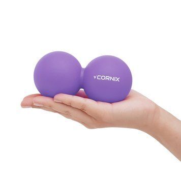 Масажний м'яч Cornix Lacrosse DuoBall 6.3 x 12.6 см XR-0114 Purple XR-0114 фото