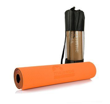Килимок спортивний Majestic Sport TPE 6 мм для йоги та фітнесу GVT5010/O Orange/Black GVT5010/O фото