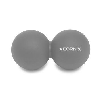 Масажний м'яч Cornix Lacrosse DuoBall 6.3 x 12.6 см XR-0115 Grey XR-0115 фото