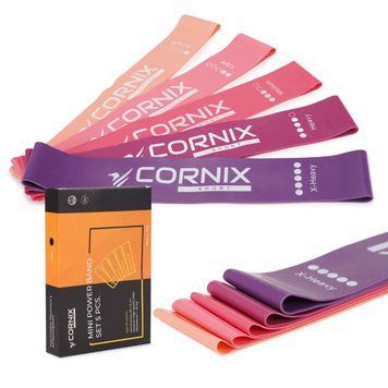 Резинки для фітнесу Cornix Mini Power Band набір 5 шт 1-20 кг XR-0046 XR-0046 фото