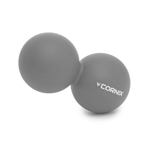 Масажний м'яч Cornix Lacrosse DuoBall 6.3 x 12.6 см XR-0115 Grey XR-0115 фото