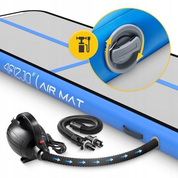 Мат гімнастичний надувний 4FIZJO Air Track Mat 300 x 100 x 15 cм White/Blue (P-5907739311771) P-5907739311771 фото