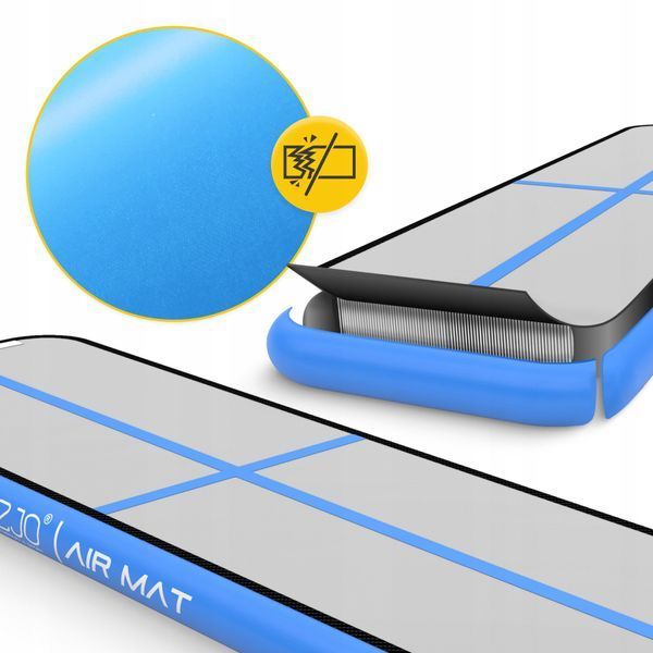 Мат гімнастичний надувний 4FIZJO Air Track Mat 300 x 100 x 15 cм White/Blue (P-5907739311771) P-5907739311771 фото