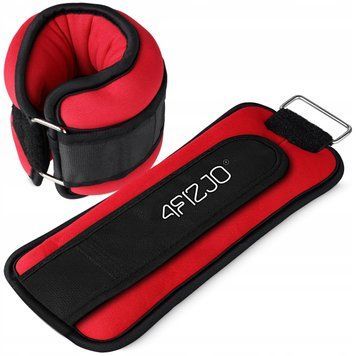 Обважнювачі-манжети для ніг та рук 4FIZJO 2 x 1 кг Black/Red (P-5907739311085) P-5907739311085 фото