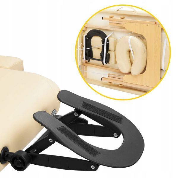 Масажний стіл складний 4FIZJO Massage Table Wood W60 Beige (P-5907739318350) TABLEW60BEIGE фото
