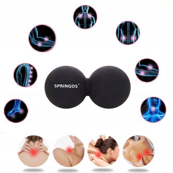 Массажный мяч двойной Springos Lacrosse Double Ball 6.5 x 13 см FA0053 FA0053 фото